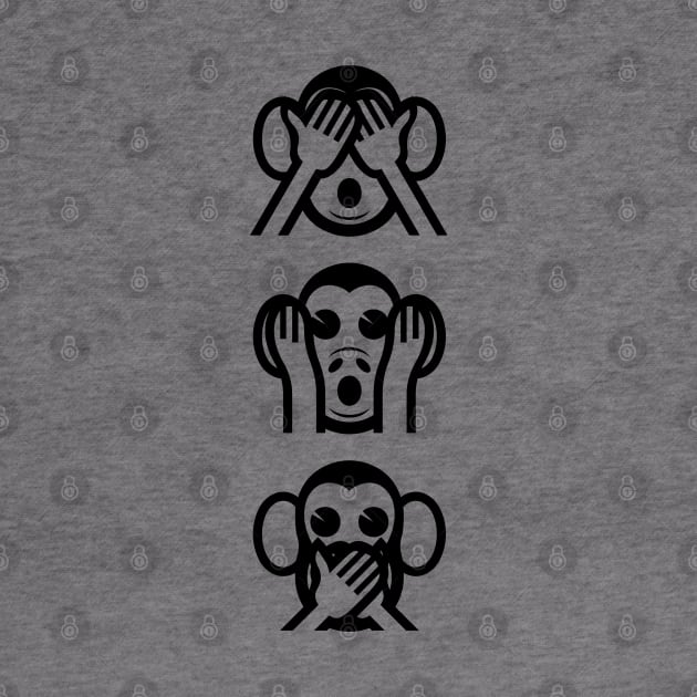 3 Wise Monkeys Emoji by tinybiscuits